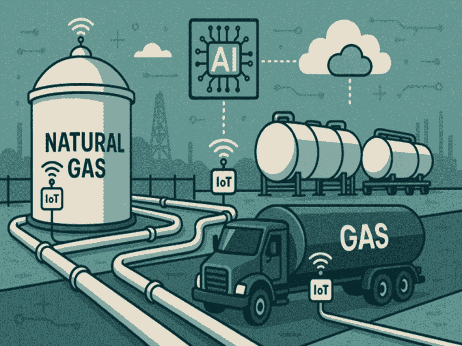 Advanced Security and Reliability Using IoT and AI in Gas Pipeline & Distribution Networks