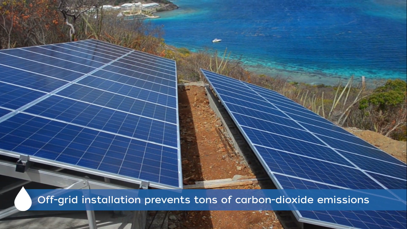 Off Grid Installation Prevents Tons of Carbon Dioxide Emissions