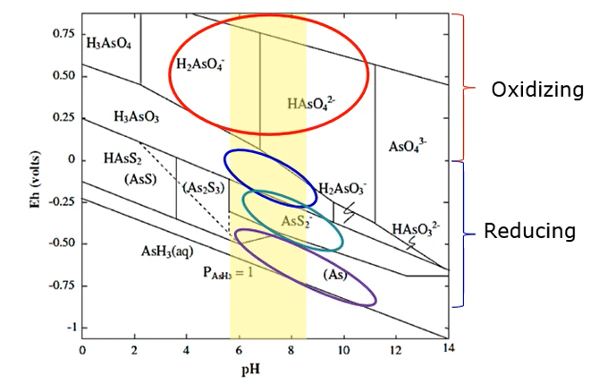 Eh pH Diagram for Arsenic